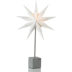 Markslöjd Étoile déco Hard en lampe à poser, 58 cm, blanche^ Lumière De Noël