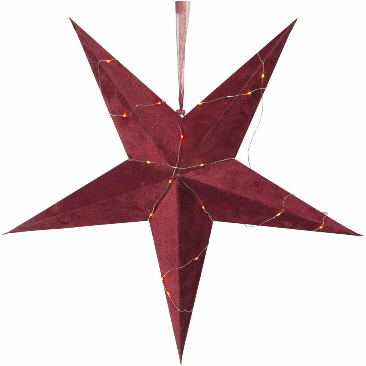 toile_dco_velvet_guirlande_led_dew_drop_rouge_0.webp STAR TRADING Étoile déco Velvet guirlande LED Dew Drop rouge^ Lumière De Noël