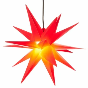 STERNTALER Étoile d’extérieur Ganesha 18 branches rouge^ Lumière De Noël