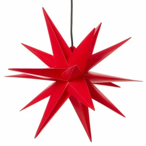 STERNTALER Étoile d’extérieur Ganesha 18 branches rouge^ Lumière De Noël