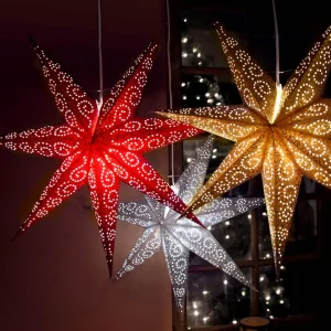STAR TRADING Étoile en papier Antique rouge^ Lumière De Noël