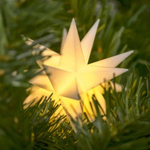 Deco Trend Étoile LED extérieur, pile 18 bras Ø 12 cm blanche^ Lumière De Noël
