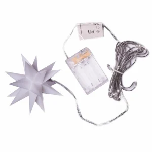 Deco Trend Étoile LED intérieur 18 bras Ø 12 cm blanche pile^ Lumière De Noël