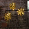 STAR TRADING Étoile métallique dorée Mini^ Lumière De Noël