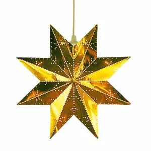 STAR TRADING Étoile perforée en laiton brillant^ Lumière De Noël