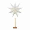 Markslöjd Étoile Solvalla sur pied en bois, 100 cm, blanche^ Lumière De Noël