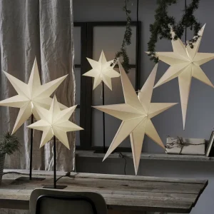 STAR TRADING Étoile sur pied Frozen, 7 branches, noire/blanche^ Lumière De Noël