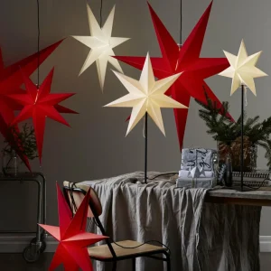 STAR TRADING Étoile sur pied Frozen, 7 branches, noire/blanche^ Lumière De Noël