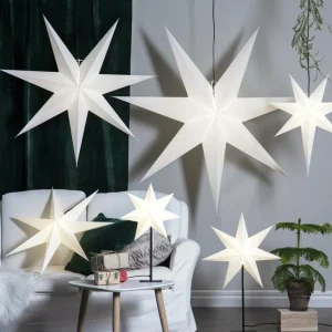 STAR TRADING Étoile sur pied Frozen, 7 branches, noire/blanche^ Lumière De Noël