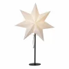 STAR TRADING Étoile sur pied Mixa métal/papier noire/blanche^ Lumière De Noël