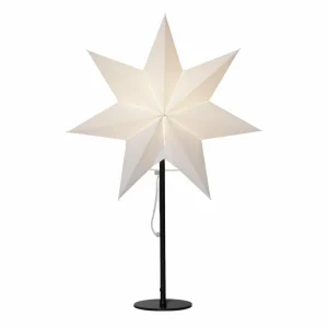 STAR TRADING Étoile sur pied Mixa métal/papier noire/blanche^ Lumière De Noël