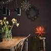 Markslöjd Étoile suspendue Embla, Ø 45 cm, velours, brun^ Lumière De Noël