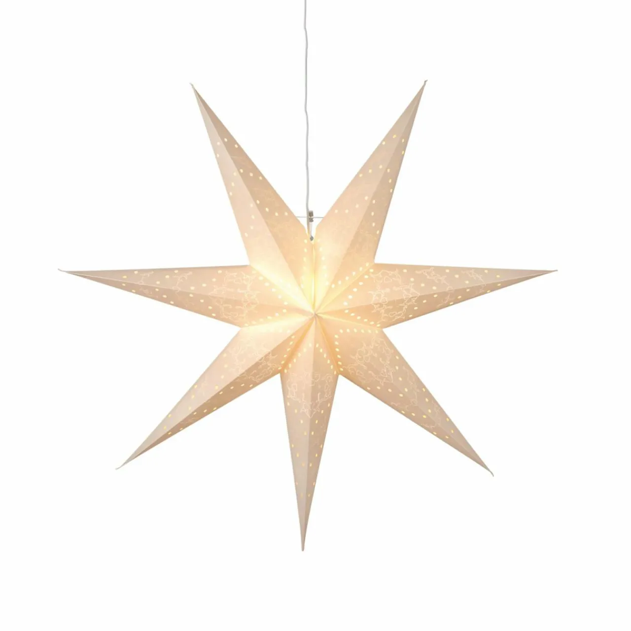 toile_suspendue_sensy__cm_blanche_0.webp STAR TRADING Étoile suspendue Sensy, Ø 100 cm, blanche^ Lumière De Noël