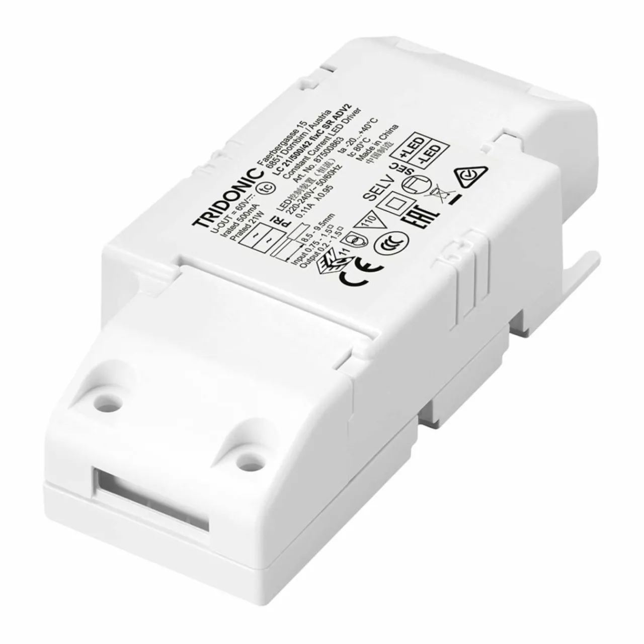 tridonic_driver_led_lc_w_ma_fixc_sr_adv_0-7.webp TRIDONIC driver LED LC 21W 500mA fixC SR ADV2^ Bloc D'Alimentation Courant Constant