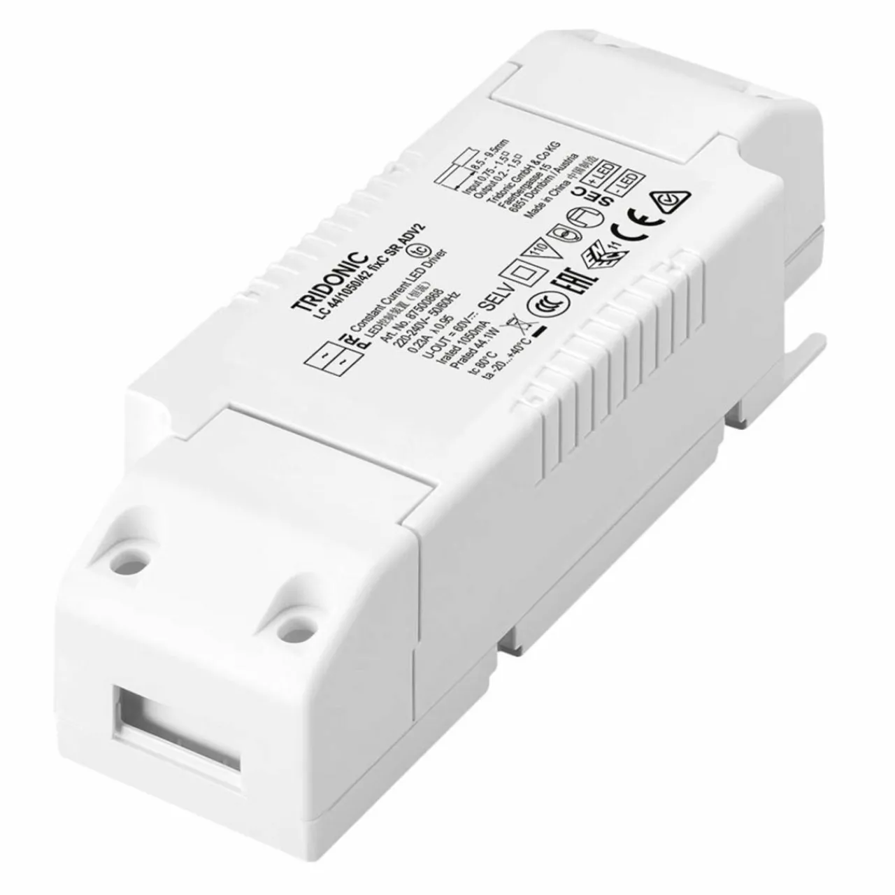 tridonic_driver_led_lc_w_ma_fixc_sr_adv_0.webp TRIDONIC driver LED LC 44W 1.050mA fixC SR ADV2^ Bloc D'Alimentation Courant Constant