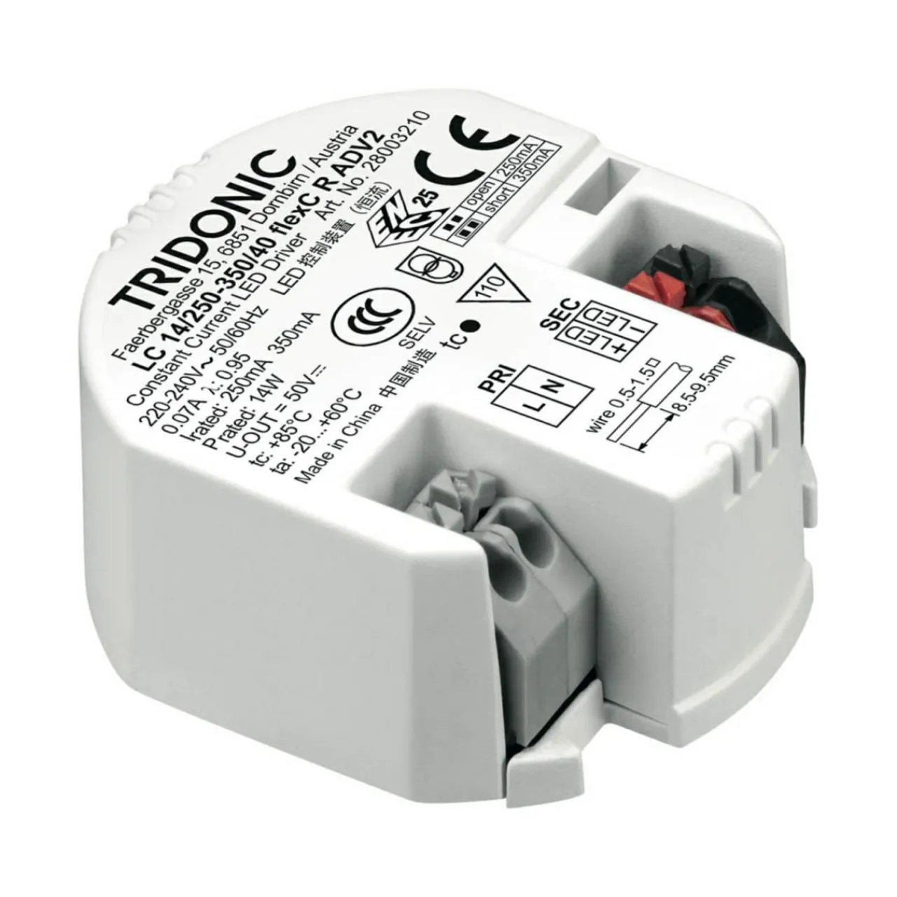 tridonic_driver_led_lc_w_ma_flexc_r_adv_0-1.webp TRIDONIC driver LED LC 14W 250-350mA flexC R ADV2^ Bloc D'Alimentation Courant Constant