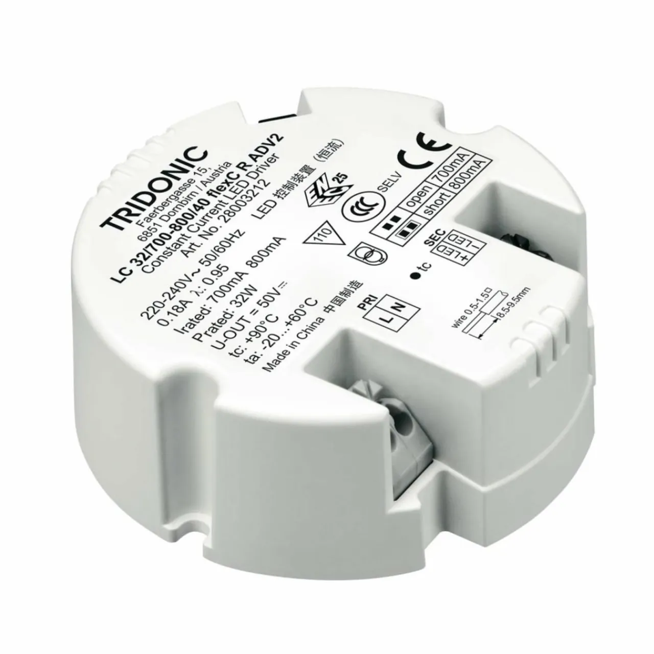 tridonic_driver_led_lc_w_ma_flexc_r_adv_0-2.webp TRIDONIC driver LED LC 32W 700-800mA flexC R ADV2^ Bloc D'Alimentation Courant Constant