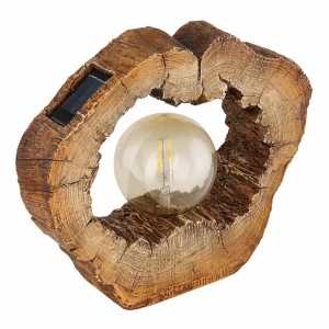 Globo 36516 tronc d'arbre solaire LED, avec ampoule^ Lampes Décoratives