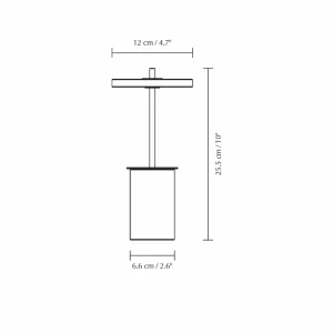 UMAGE lampe à poser LED rechargeable Asteria Move Mini, blanc 26 cm IP44^ Lampes Décoratives