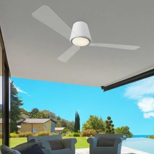 LEDS-C4 Ventil. de plafond Garbí intemporel av. lum. LED^ Ventilateurs