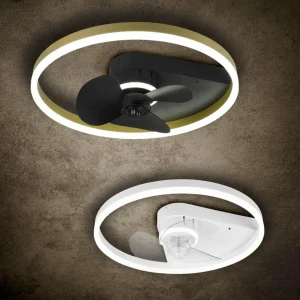 Reality Leuchten Ventilateur Borgholm avec LED, CCT, noir^ Ventilateurs