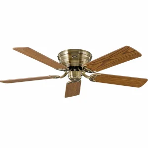 CasaFan Ventilateur Classic Flat III laiton antique Ø 132 cm^ Ventilateurs