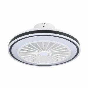 EGLO Ventilateur de plafond Almeria LED CCT, blanc/noir^ Ventilateurs