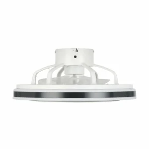 EGLO Ventilateur de plafond Almeria LED CCT, blanc/noir^ Ventilateurs