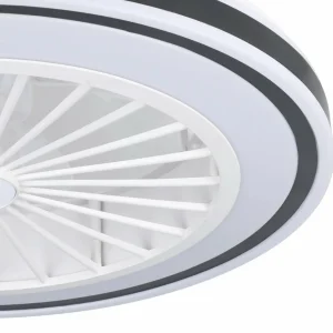 EGLO Ventilateur de plafond Almeria LED CCT, blanc/noir^ Ventilateurs