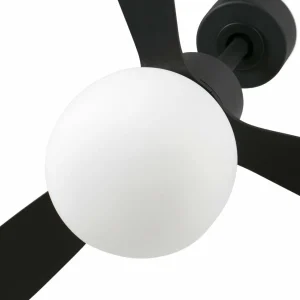 FARO BARCELONA Ventilateur de plafond Amelia Ball lampe LED noir^ Ventilateurs
