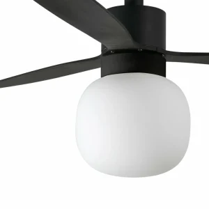 FARO BARCELONA Ventilateur de plafond Amelia Ball lampe LED noir^ Ventilateurs