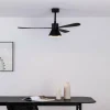 FARO BARCELONA Ventilateur de plafond Amelia Cone lampe LED noir^ Ventilateurs