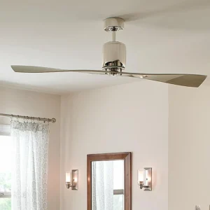 KICHLER Ventilateur de plafond Ferron, pales nickel^ Ventilateurs