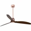 FARO BARCELONA Ventilateur de plafond Just Fan cuivre noyer^ Ventilateurs