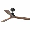 FARO BARCELONA Ventilateur de plafond Lantau, remote, noyer/noir^ Ventilateurs