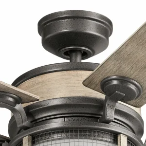 KICHLER Ventilateur de plafond LED Ahrendale, IP44^ Ventilateurs