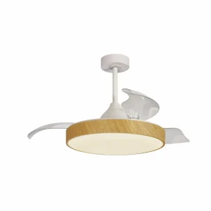Mantra Iluminación Ventilateur de plafond LED Alaska décor bois DC silencieux Ø 106 cm CCT^ Ventilateurs