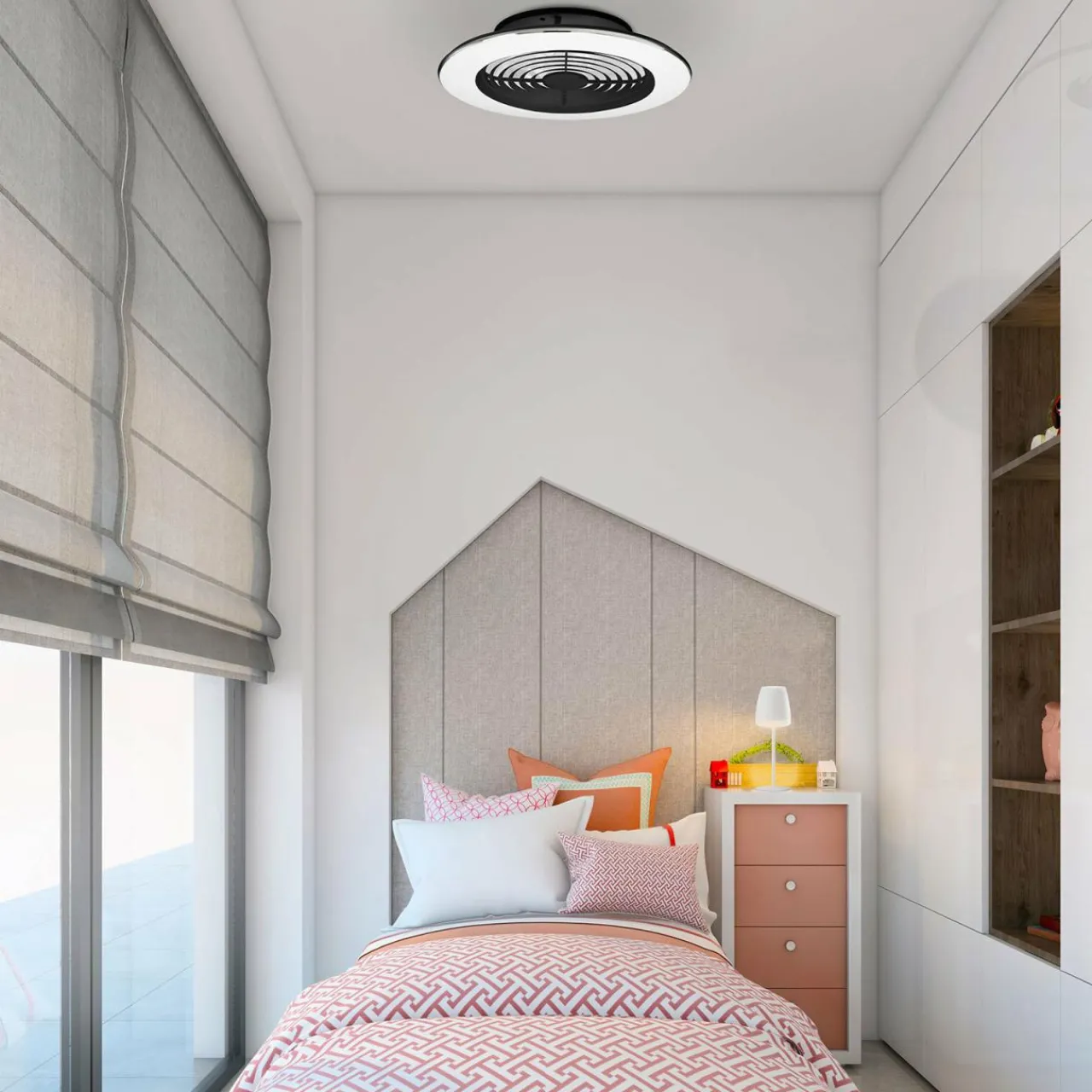 ventilateur_de_plafond_led_alisio_mini_noir_1.webp Mantra Iluminación Ventilateur de plafond LED Alisio mini, noir^ Ventilateurs