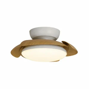 Mantra Iluminación Ventilateur de plafond LED Aloha bois Moteur DC silencieux Ø 90 cm CCT^ Ventilateurs
