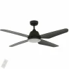 Beacon Lighting Ventilateur de plafond LED Beacon Aria noir 122 cm silencieux^ Ventilateurs