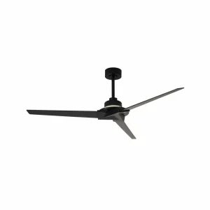 Mantra Iluminación Ventilateur de plafond LED Brisa Mini noir/bois silencieux 150cm CCT^ Ventilateurs