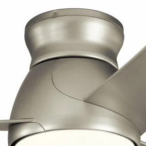 KICHLER Ventilateur de plafond LED Eris IP44 nickel brossé^ Ventilateurs