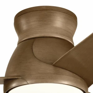 KICHLER Ventilateur de plafond LED Eris IP44 noyer^ Ventilateurs