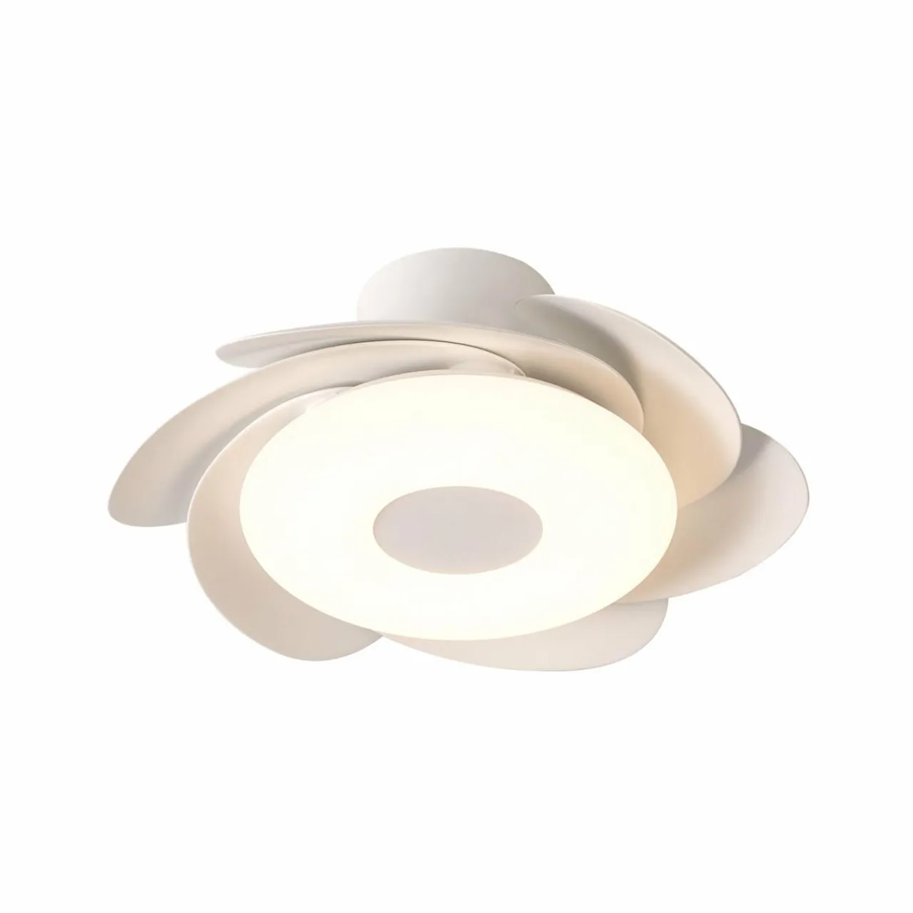 Mantra Iluminación Ventilateur de plafond LED Flower blanc moteur DC silencieux Ø 79 cm CCT^ Ventilateurs