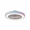 Mantra Iluminación Ventilateur de plafond LED Gamer blanc DC silencieux Ø 47 cm CCT RVB^ Ventilateurs