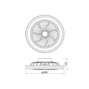 Mantra Iluminación Ventilateur de plafond LED Gamer blanc DC silencieux Ø 47 cm CCT RVB^ Ventilateurs