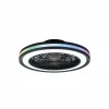 Mantra Iluminación Ventilateur de plafond LED Gamer noir DC silencieux Ø 47 cm CCT RVB^ Ventilateurs