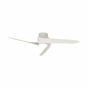 Mantra Iluminación Ventilateur de plafond LED Groenland, blanc, DC silencieux Ø 122 cm CCT^ Ventilateurs