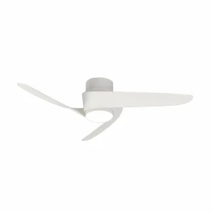 Mantra Iluminación Ventilateur de plafond LED Island, blanc, DC silencieux Ø 102 cm CCT^ Ventilateurs