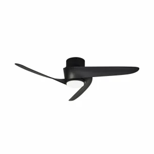 Mantra Iluminación Ventilateur de plafond LED Island, noir, DC silencieux Ø 102 cm CCT^ Ventilateurs